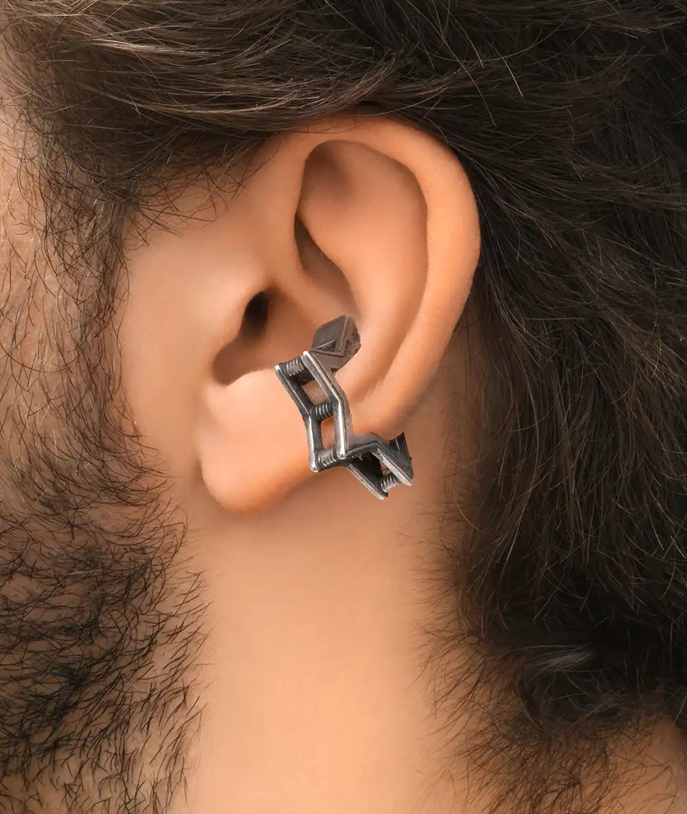 Ear cuff étoile argenté effet vintage RAI VS