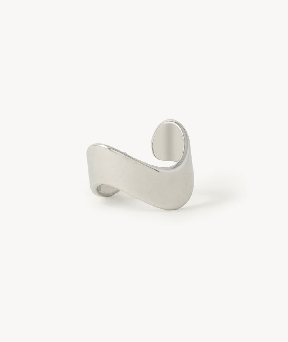 Ear cuff wavy silver, Wavy S