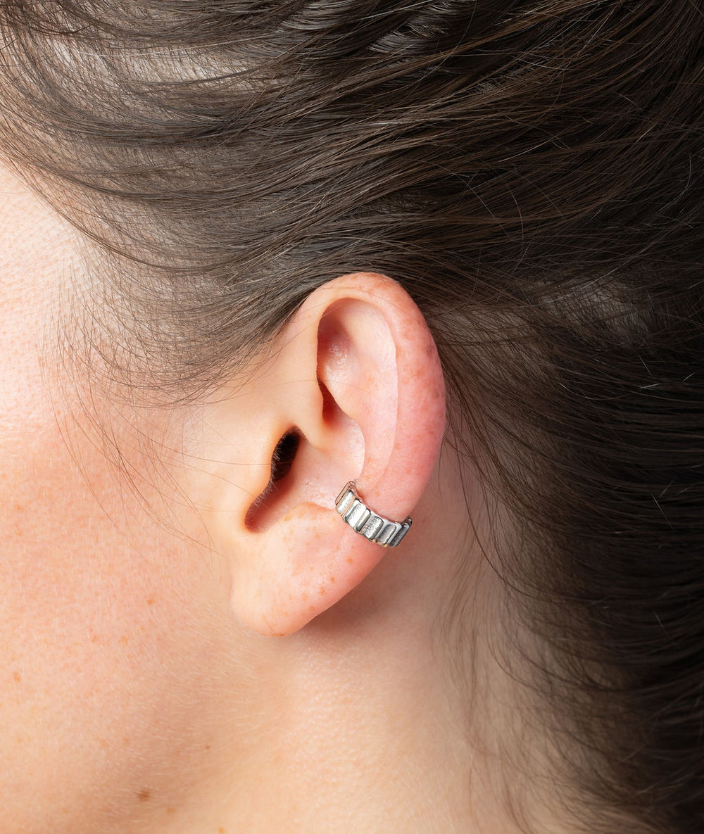 Ear cuff rond argenté Dany S