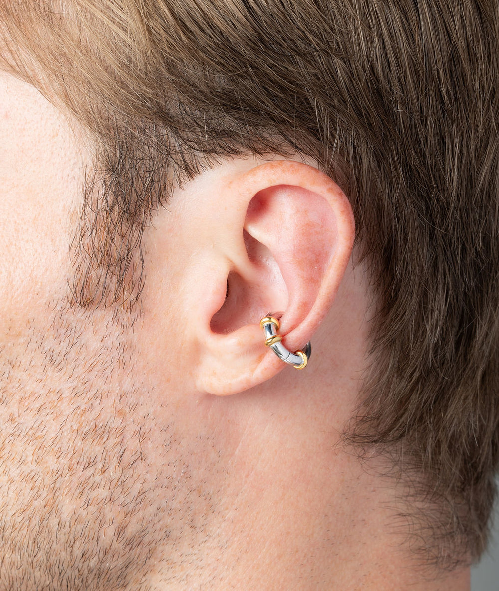 Ear cuff rond bicolore Elvin Bi