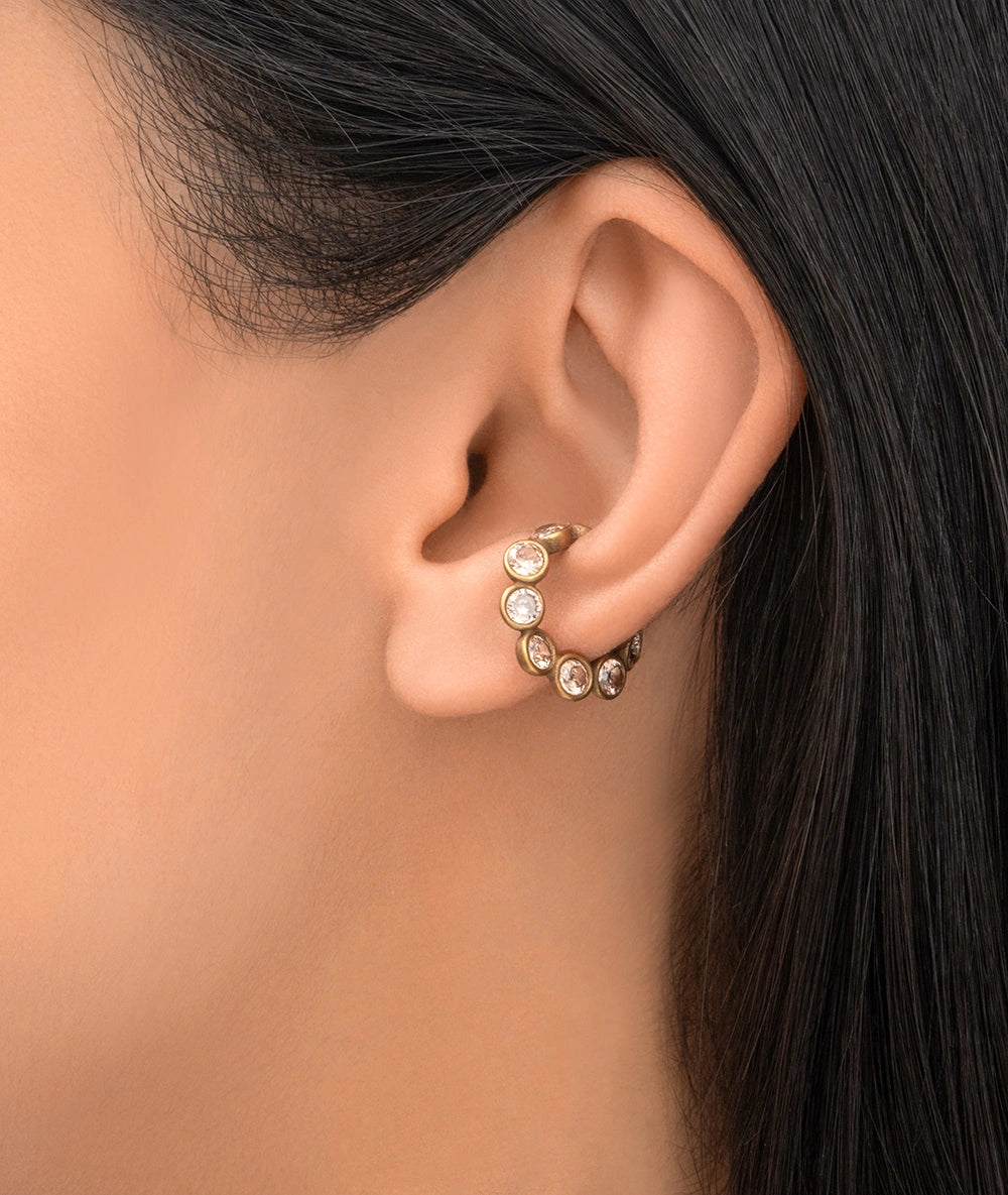 ANATA VG round gold-tone ear cuff with vintage effect
