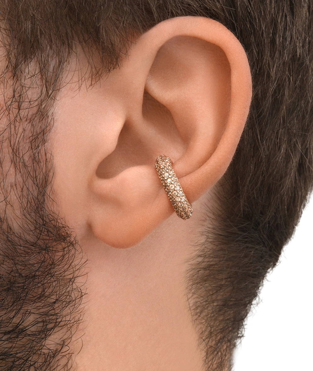 Ear cuff rond or rose avec zircons ALF RG