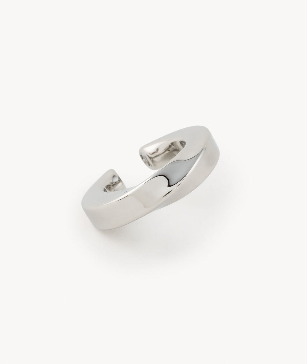 Ear cuff torsadé argenté Honor S