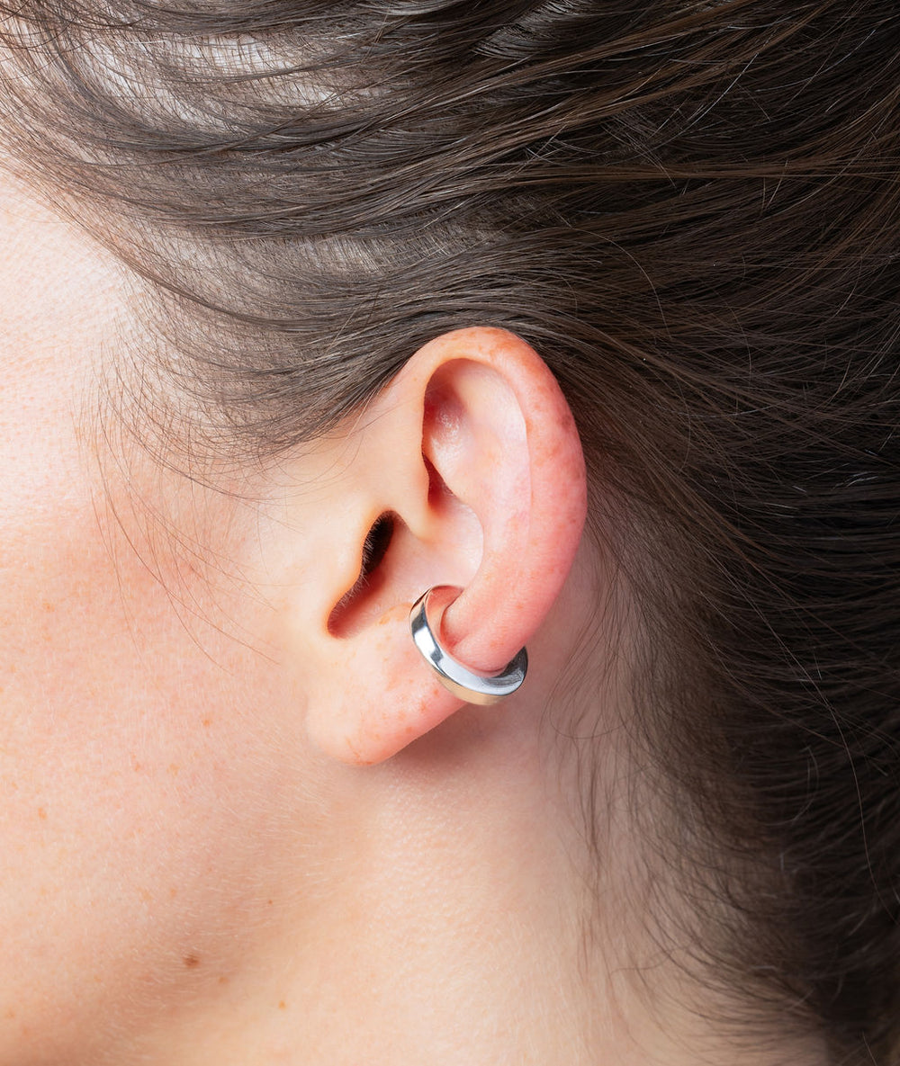 Ear cuff torsadé argenté Honorito S