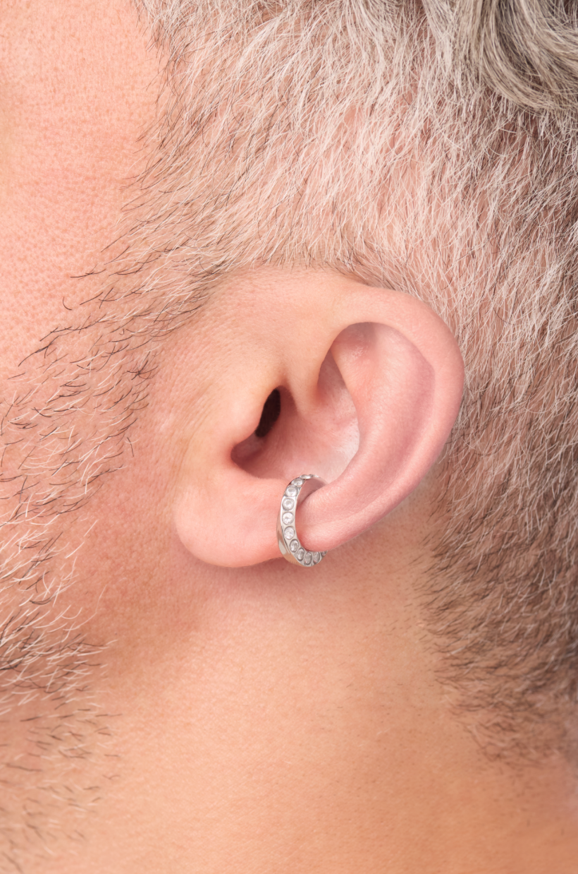 Honorito Star G gold and zirconia twisted ear cuff
