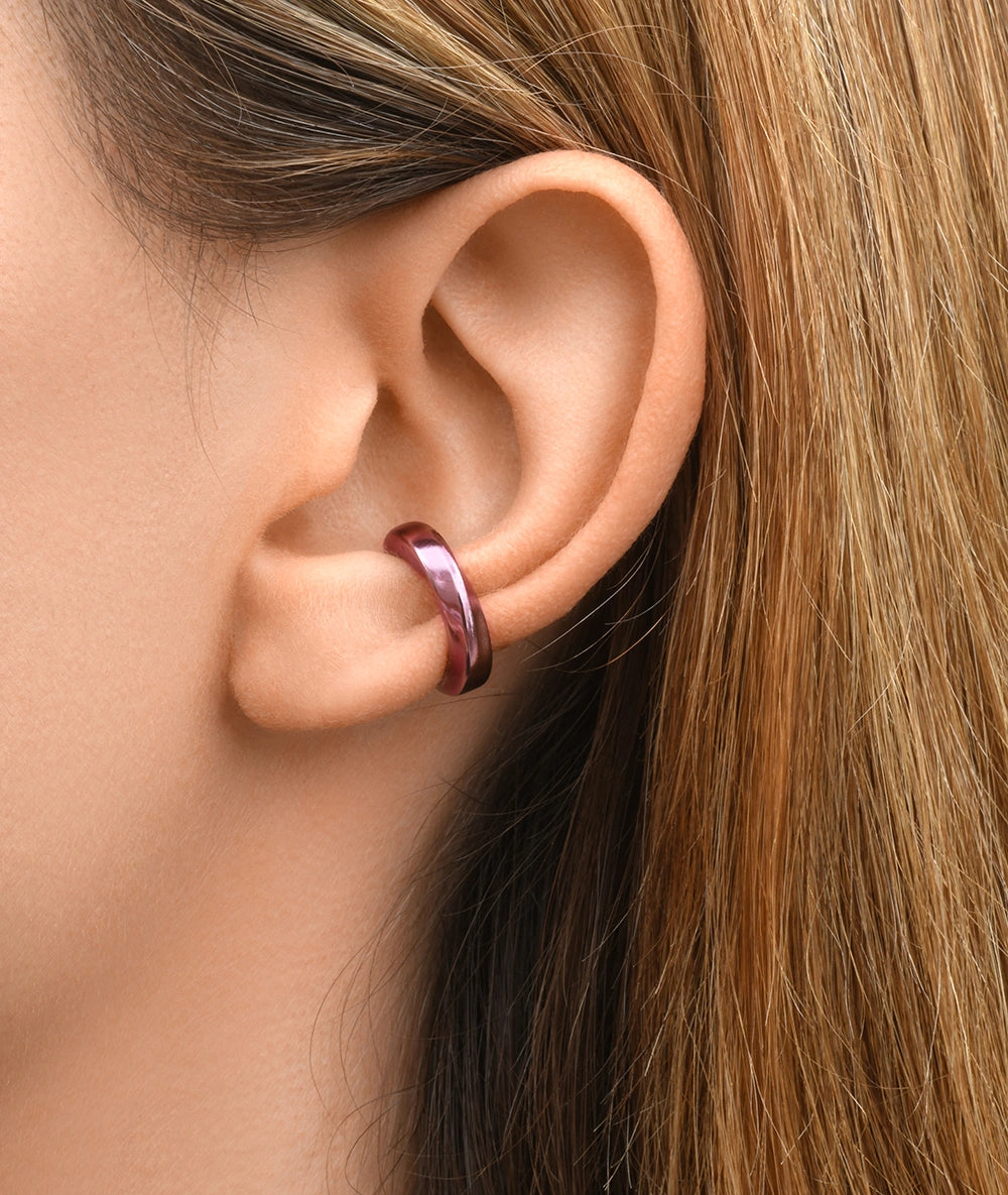 Honor S silver twisted ear cuff