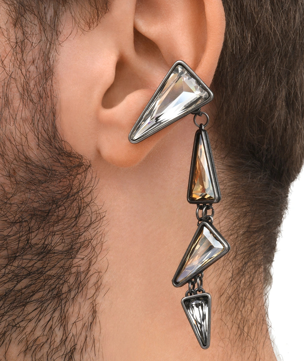 Earcuff argenté pendant effet vintage (gauche) SHIPPU L VS