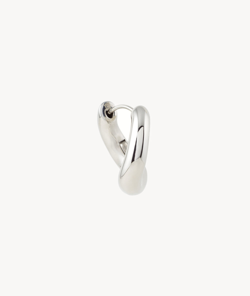 Avery S silver hoop earring