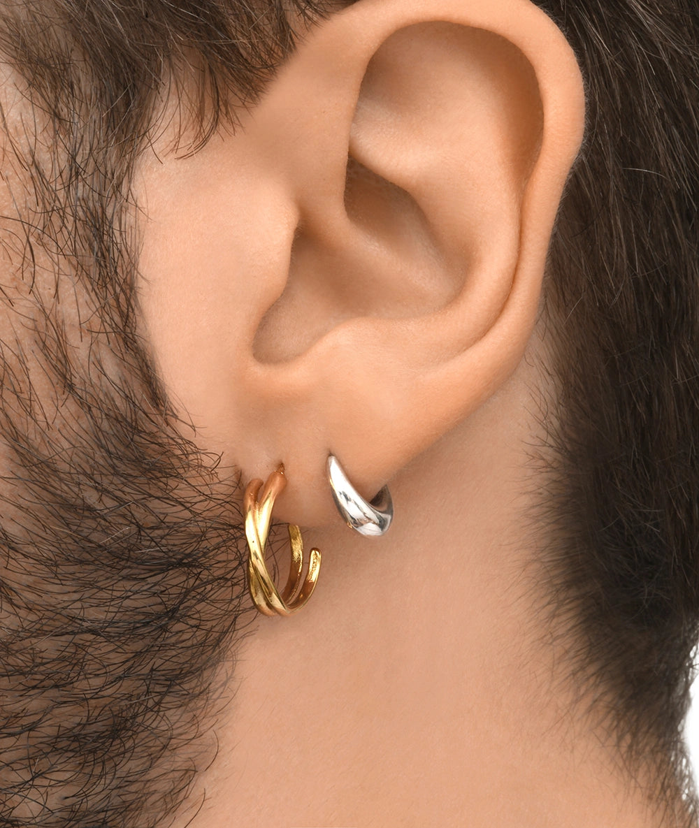 Boucle d'oreille créole doré ANJA S G