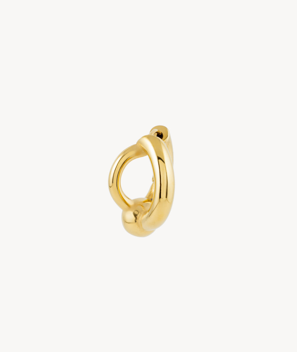 Missie G gold ball hoop earring