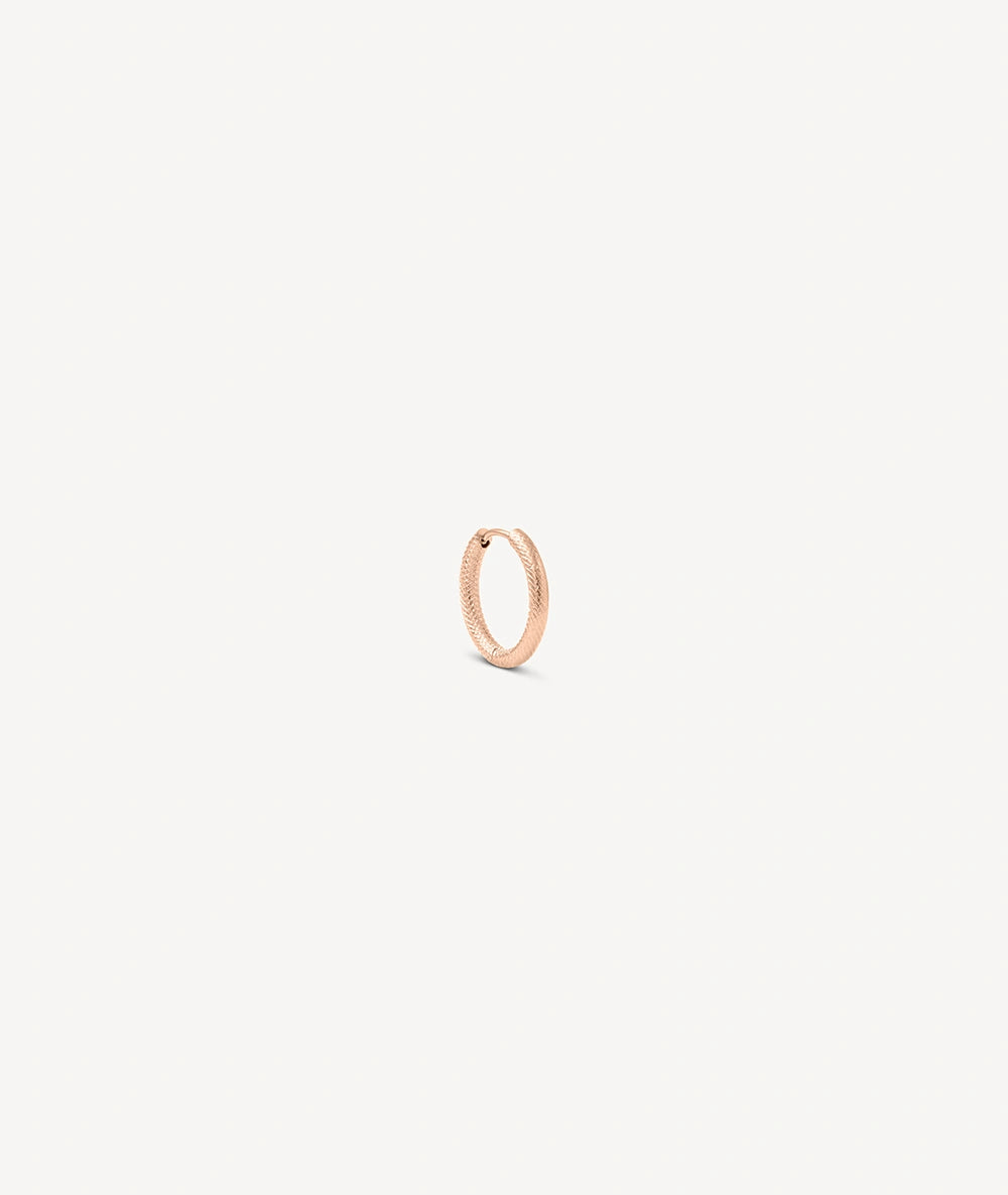 Boucle d'oreille créole or rose PARKER RG M
