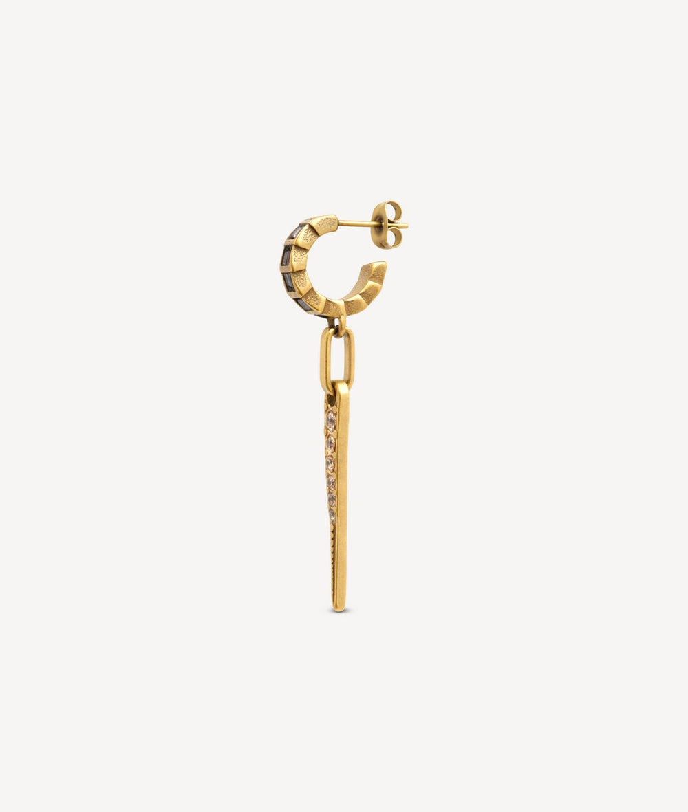 Vintage-style gold-tone drop earring AKUMA VG
