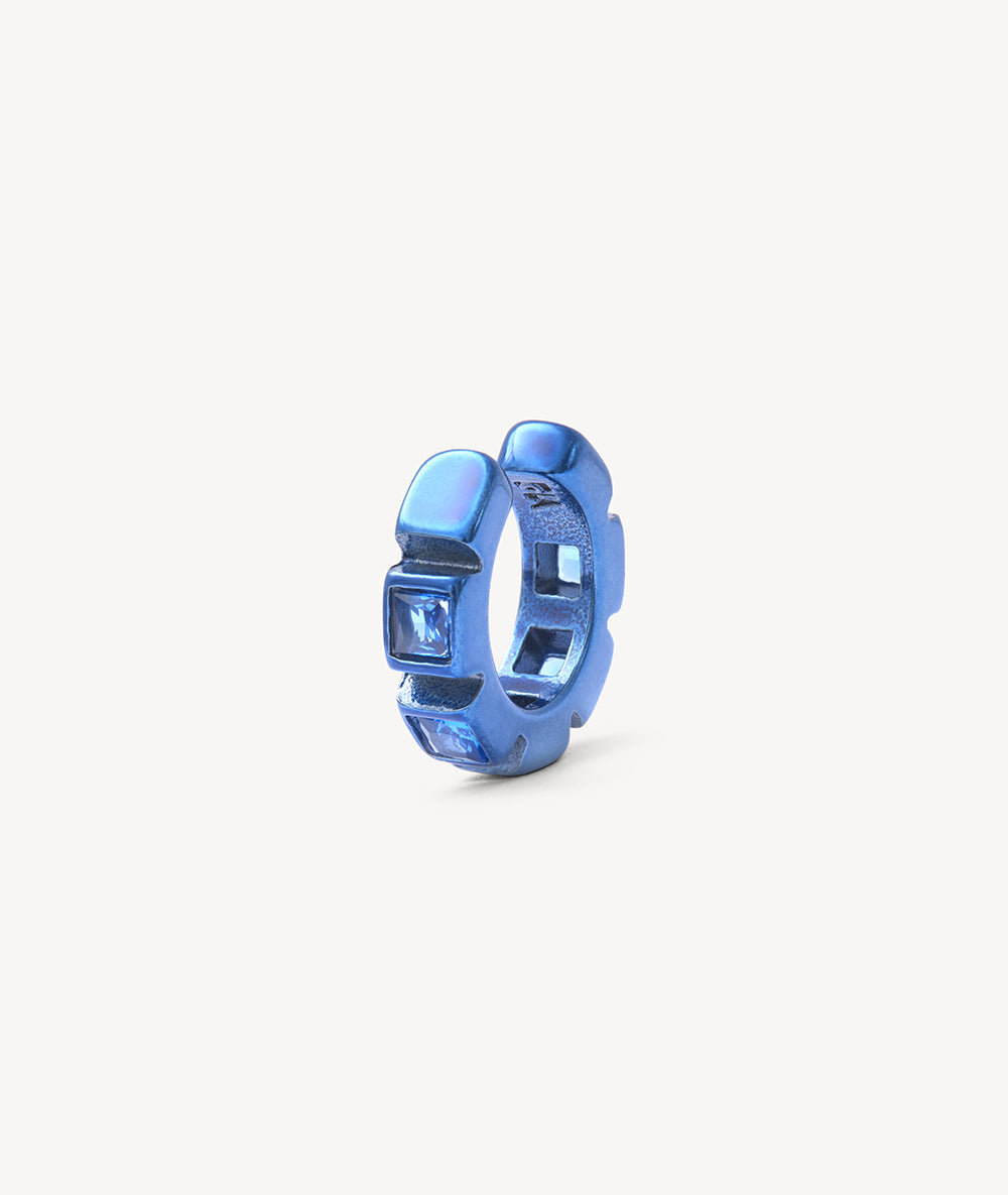 Ear cuff bleu et zircons turquoise Dibba L MB