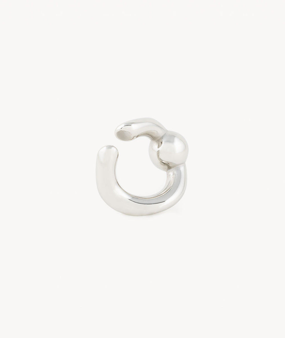 Ear cuff boule argenté Curl S
