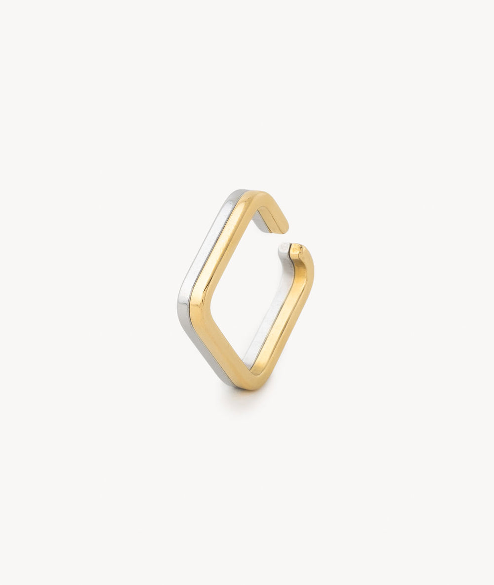 Ear cuff carré bicolore Ashley Bi