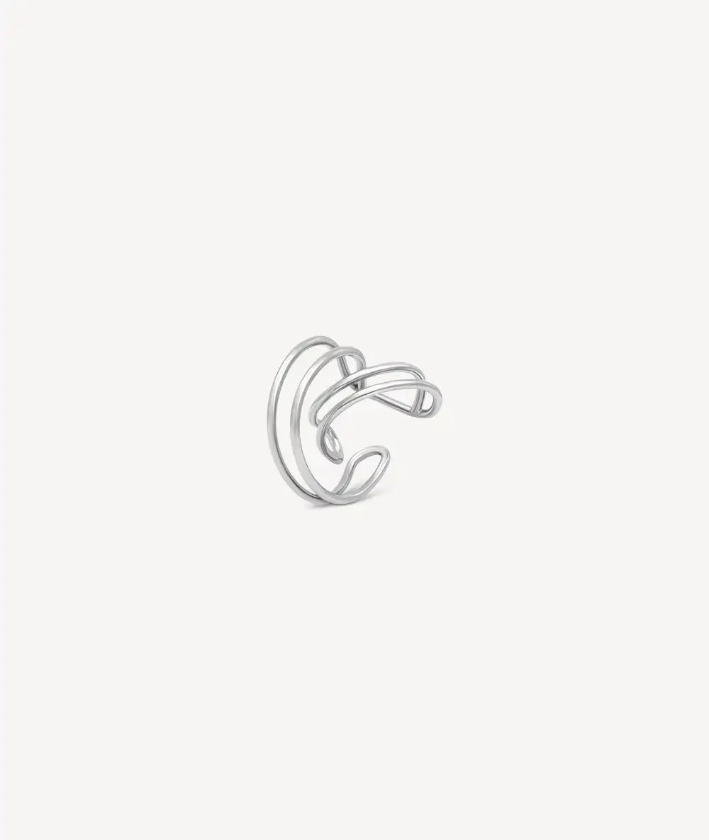 Ear cuff double argenté VENUS S