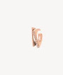 Ear cuff géométrique or rose et zircons Elva RG