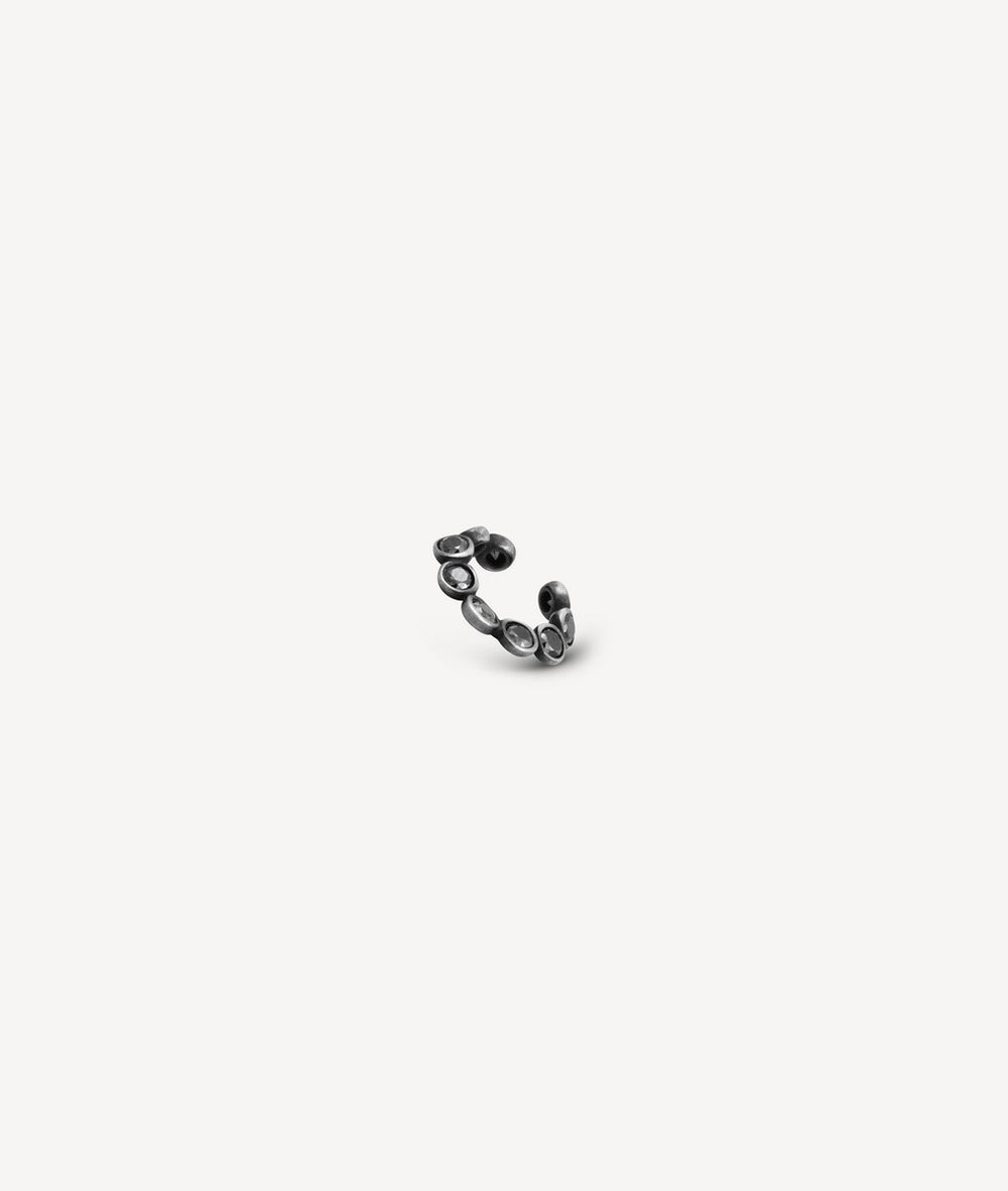 ANATA VS round silver vintage-effect ear cuff