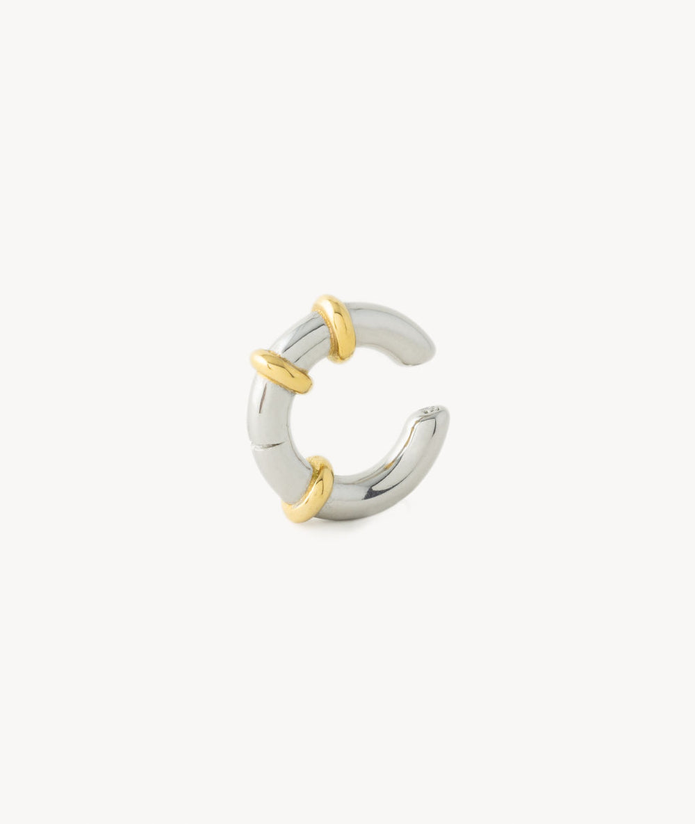 Ear cuff rond bicolore Elvin Bi