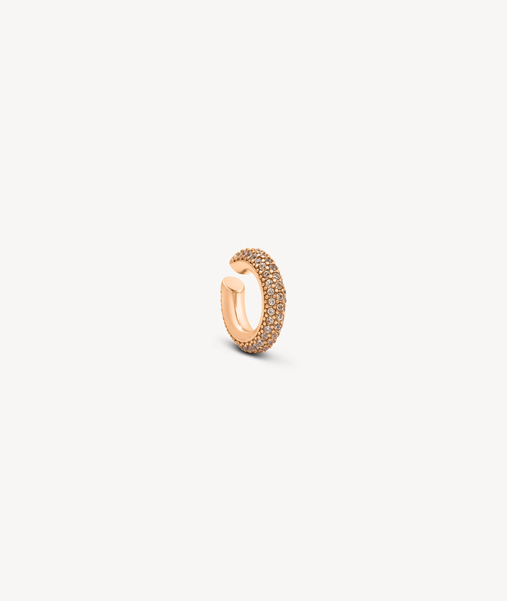 Ear cuff rond or rose avec zircons ALF RG