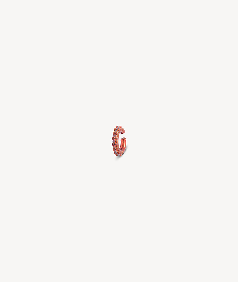 Ear cuff rond orange zircons oranges ABI S O