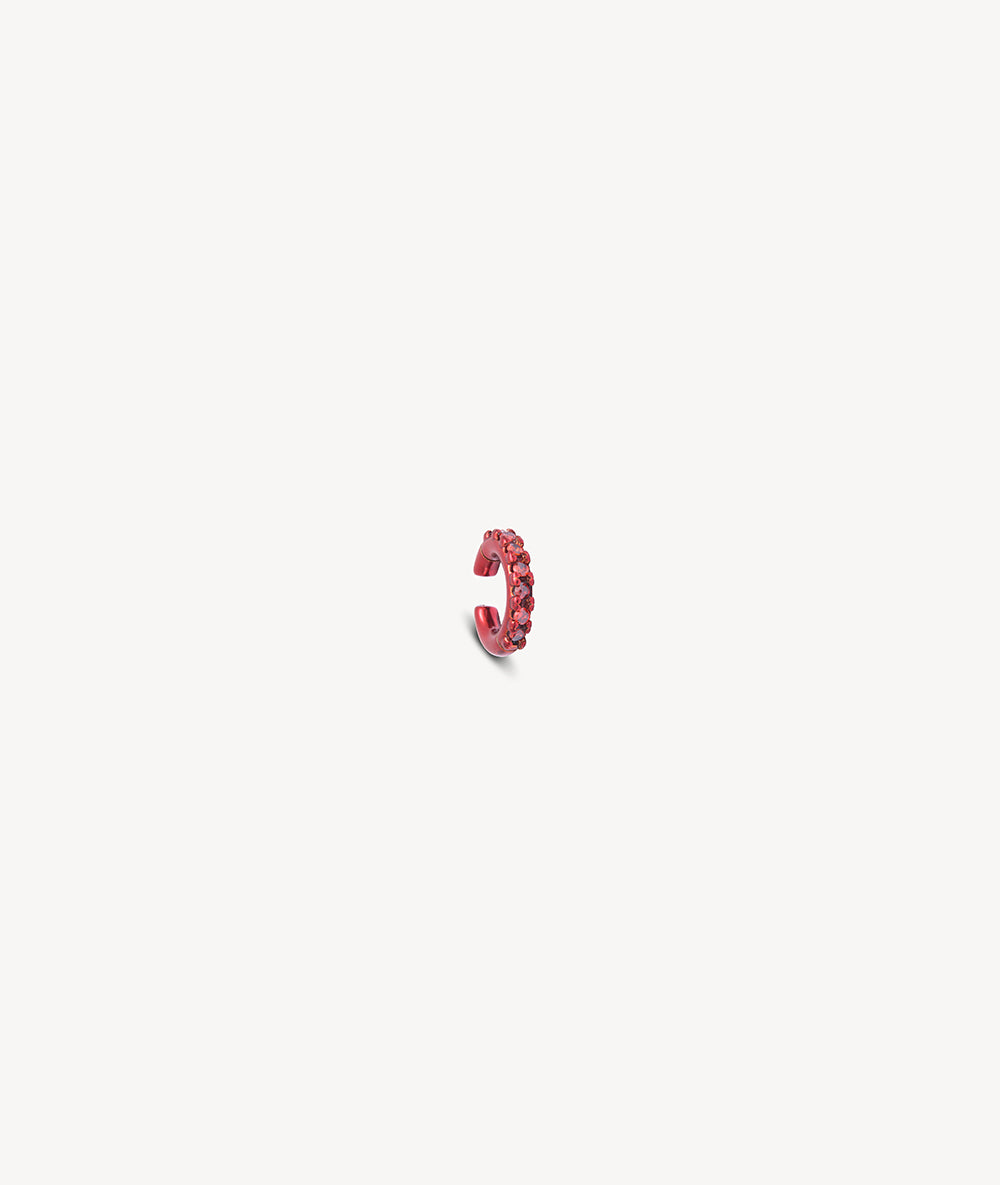 Ear cuff rond rouge zircons rouges Abi S R