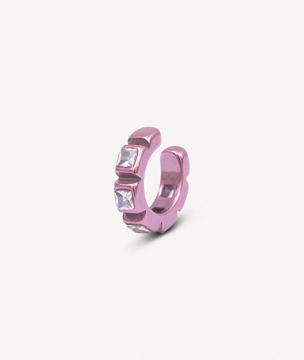 Ear cuff rose et zircons blancs Dibba S LP B