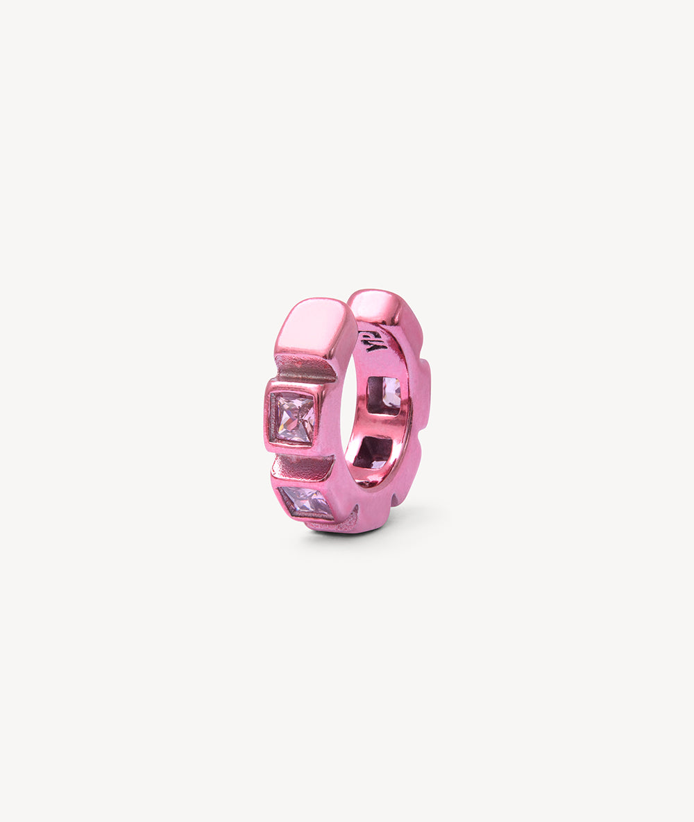 Ear cuff rose et zircons fuchsia Dibba L LP