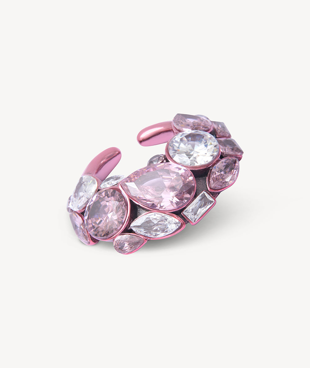 Ear cuff rose zircons roses et blancs Dahlia LP