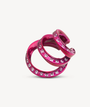 Ear cuff triple rose et zirconiums roses YAZ LP