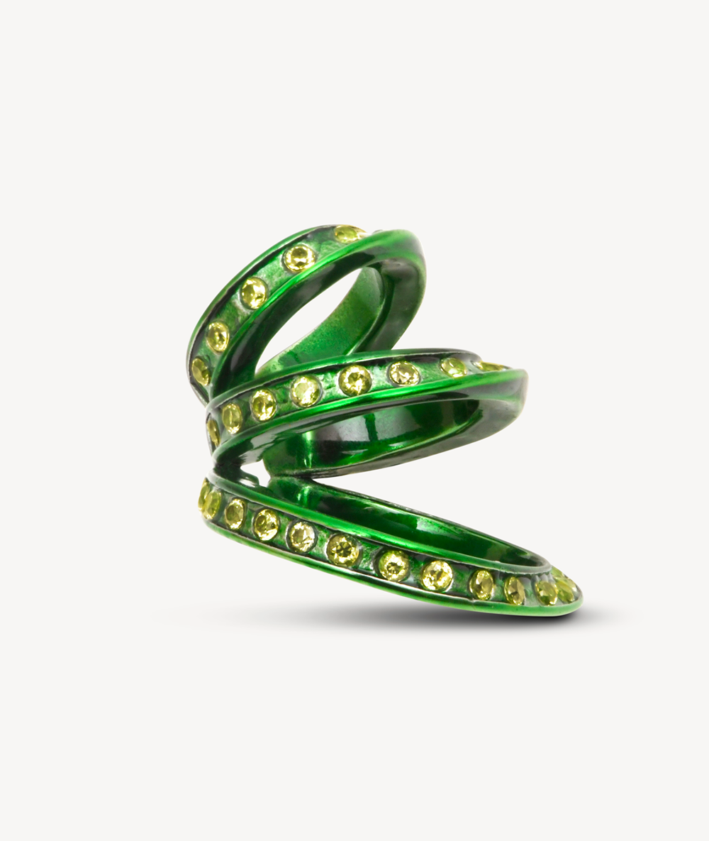 Triple gold ear cuff with zirconiums Ridley Star G
