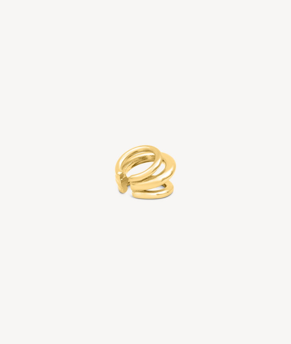 Earcuff triple dorée APEX ouverture G 5mm