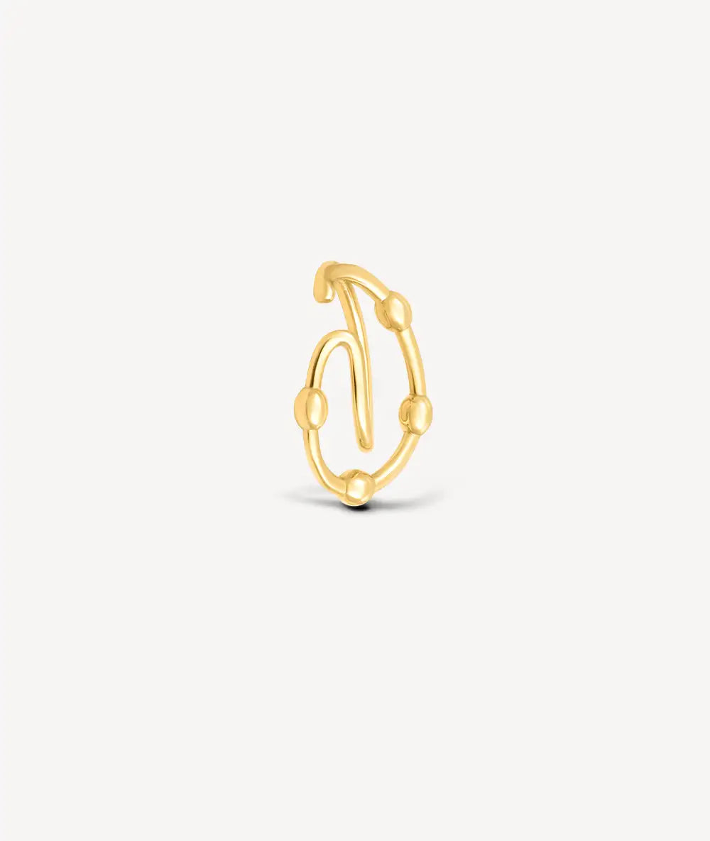 Rounded gold ear cuff with SUGAR G balls