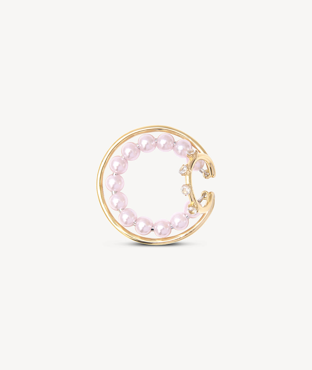 Ear cuff créole triple doré et perles d'eau douce Misty G