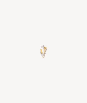 Ear cuff géométrique bicolore et zircons ELVA BI