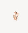 Ear cuff géométrique or rose et zircons Elva RG
