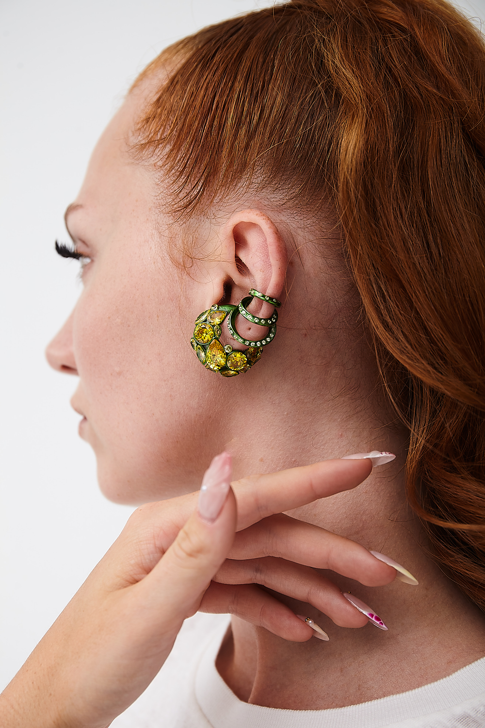 Triple gold ear cuff with zirconiums Ridley Star G