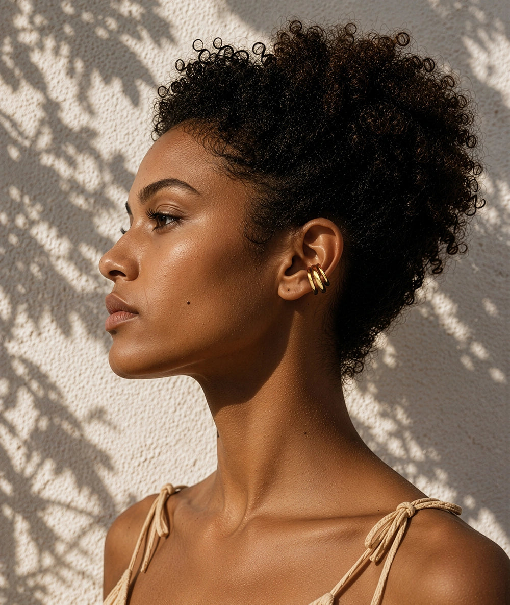 Earcuff triple dore APEX G ouverture 3.5MM