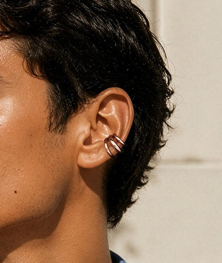Earcuff triple rose gold APEX RG ouverture 5mm