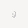 Boucle d'oreille argentée avec zircon bleu (droit) LIF R S