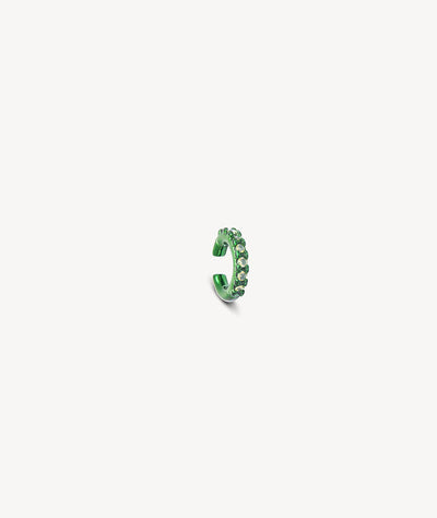 Ear cuff rond vert et zircons verts pomme Abi S SG - YParis