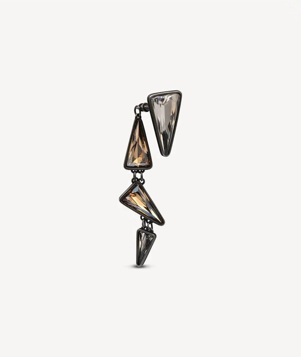 Vintage-style silver drop earring (right) SHIPPU R VS