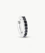 Round silver ear cuff with zircons Kim S