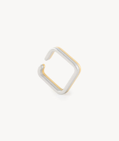 Ashley Bi two-tone square ear cuff - YParis