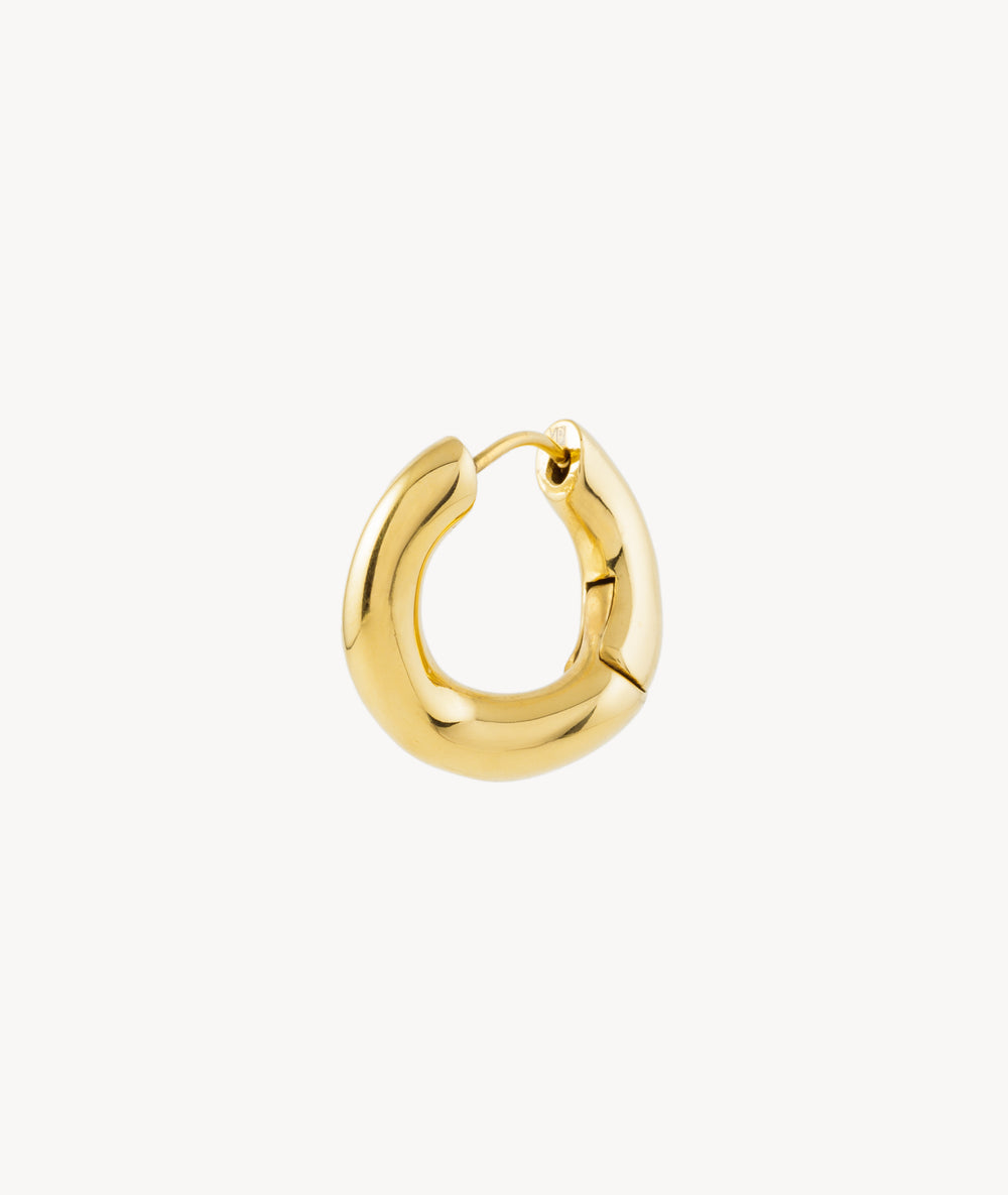 Boucle d'oreille créole dorée Avery G