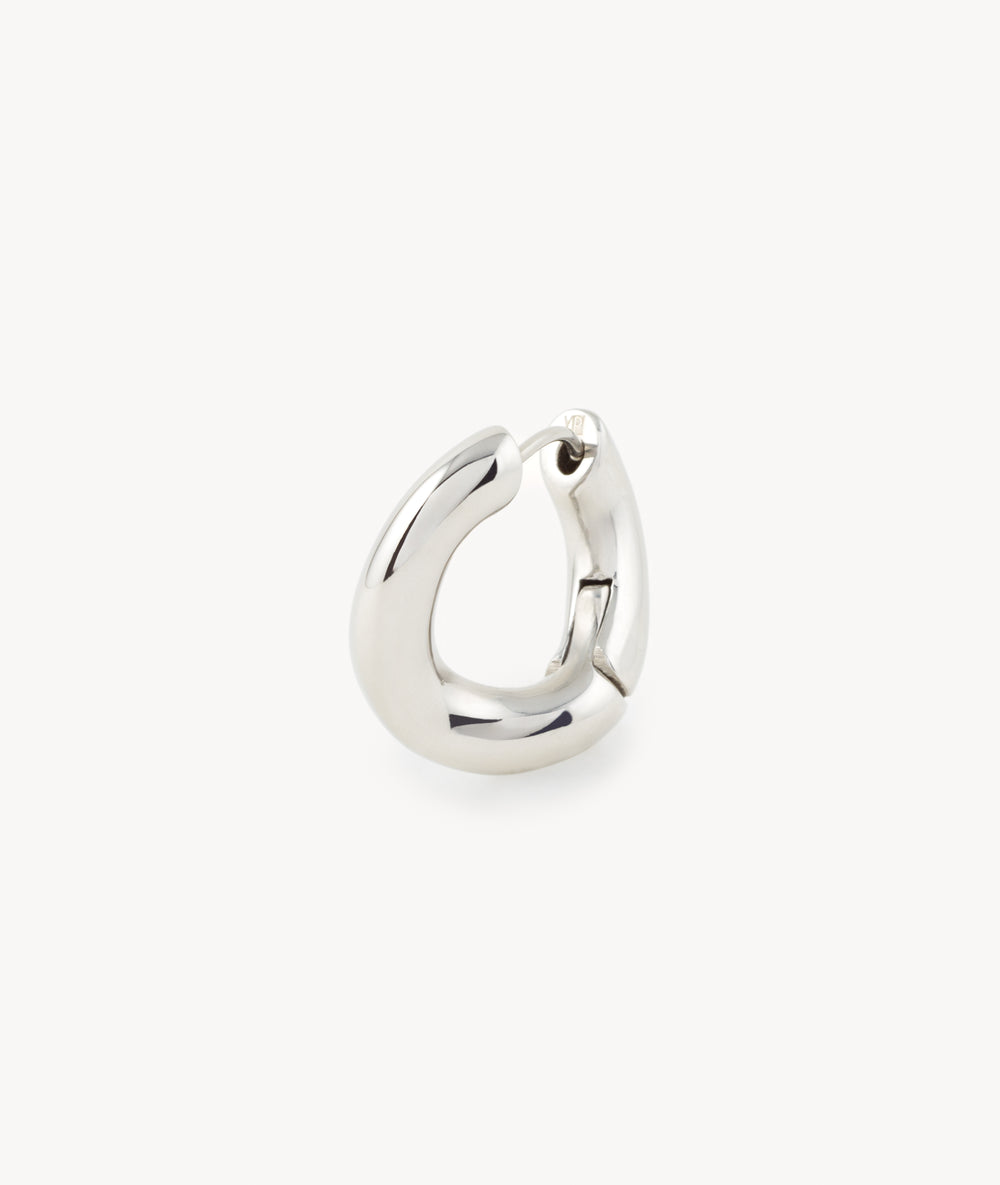 Boucle d'oreille créole argentée Avery S