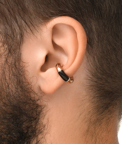 Big Bowie S round silver ear cuff - YParis