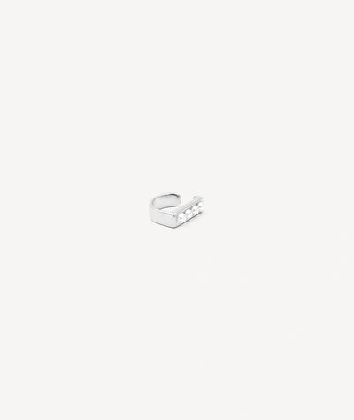 Ear cuff  doré et perles blanches KIRA S