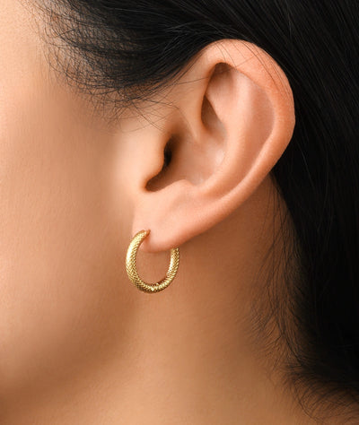 Boucle d'oreille créole dorée PARKER G L