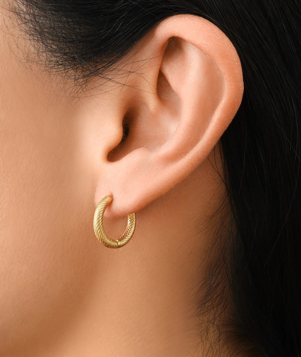 Boucle d'oreille créole dorée PARKER G M